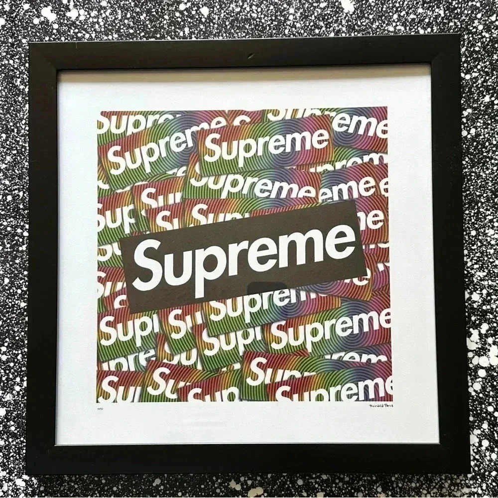 Supreme Wall Art Framed Print By FAIRCHILD PARIS 15.5” X 15.5” #’d 59/150 RARE